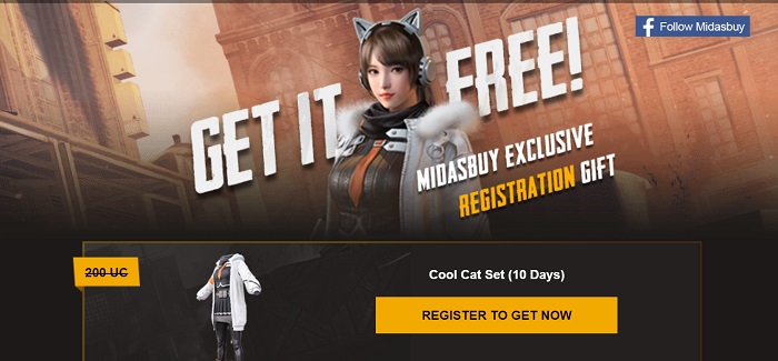 India Desire : Midasbuy Exclusive Registration Gift: Get Free Cool Cat Set Outfit For 10 Days